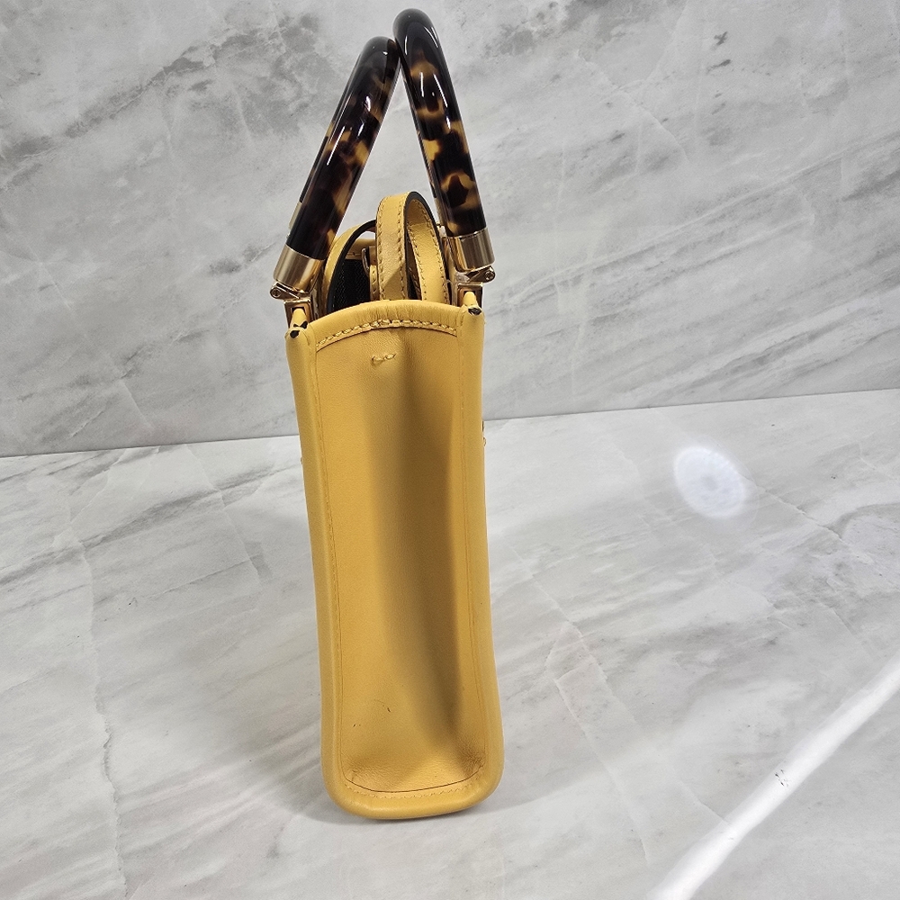 Fendi Yellow Mini Shopper Tote - Picture 4 of 10
